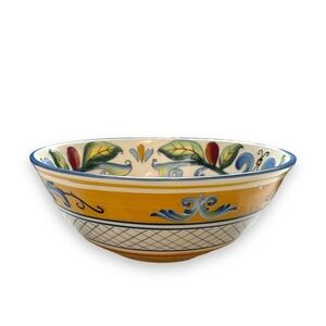 HTF Fitz and Floyd‎ Ricamo motif round bowl ceramic dinnerware collectors